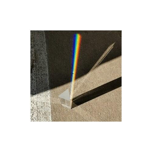 25*25*50MM Rainbow Triangular Prism Optical Prisms Glass Physics Teaching Refracted Light Spectrum Rainbow Triangular Prism