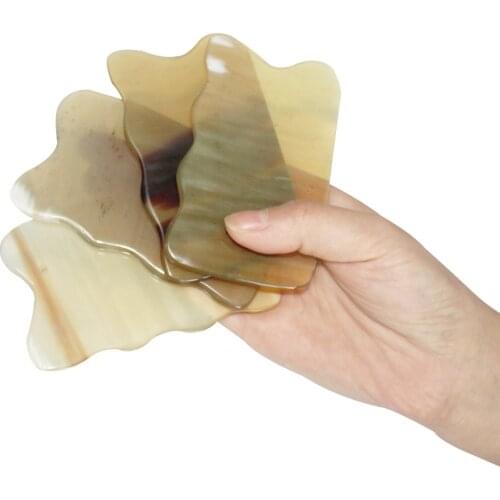 3 pcs Natural ox horn scraper health care and beauty massage scraper thin scraper massage tool Body relaxation Acupoint massage