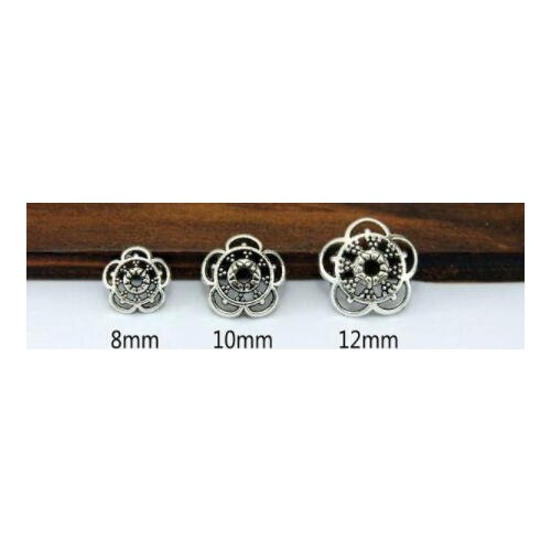 30/pcs Flower Beads Caps Mix Spacer Beads Tibetan Silver Plated Zinc Alloy End Caps Pattern Bead Caps gh56s