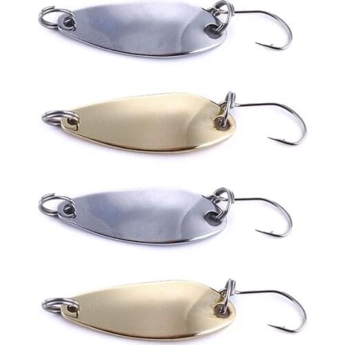 5pcs 3cm 2.5g Metal Spinner Spoon Fishing Lure Hard Baits Silver /gold Sequins Noise Paillette Treble Hook Tackle
