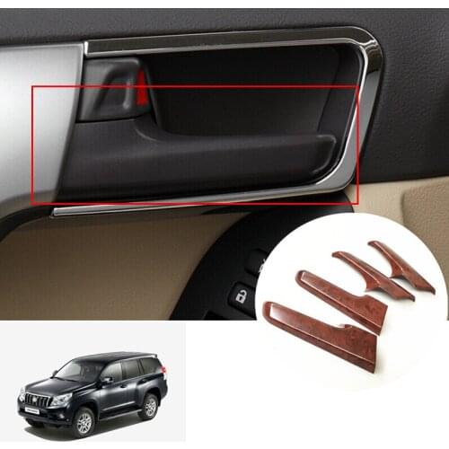 ABS Plastic Car inner door handle protector frame cover trim car styling For Toyota Prado FJ150 2010-2017 Accessories 4pcs