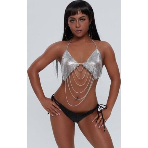 Crystal Beaded Body Jewelry Bra Bikini Body Jewelry Beach Party women boho belly chains femme body jewelry