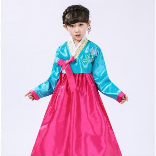 Child Korean hanbok costume Traditional Korean Clothing Dance dress