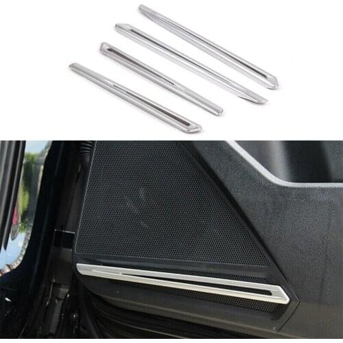 For Volkswagen Tiguan 2017-2021 ABS Silver Inner Door Speaker Ring Cover Trim Car modification Auto parts
