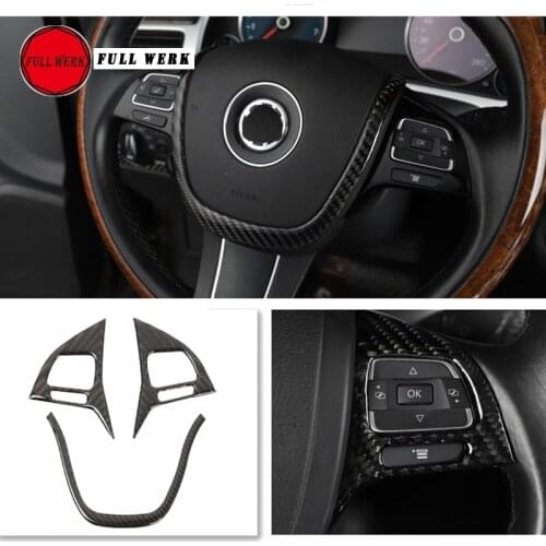 Epoxy Carbon Fiber Car Interior Trim Panel Sticker Decoration Cover Decal for Touareg 2011-2017 Car Styling Accessories