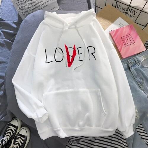 Hoodies Harajuku Lovers Losers Print Hoodie Vintage Hoody Ulzzang Womens Hoodies Autumn Winter Hoodies Sweatshirt Street Hoodies