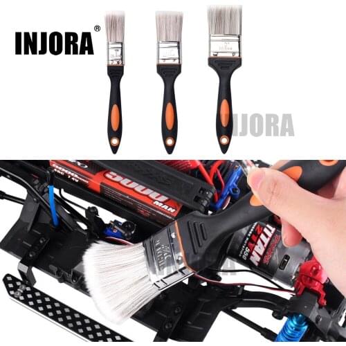 INJORA 1PCS RC Car Soft Fur Brush Cleaning Tool 1/1.5/2 inch for RC Model Car
