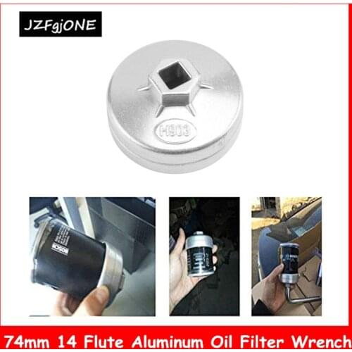 74mm 14 Flute Aluminum Oil Filter Removing Tool Wrench Socket Remover for BMW AUDI Benz Bora Golf FIAT Santana Passat Car Parts