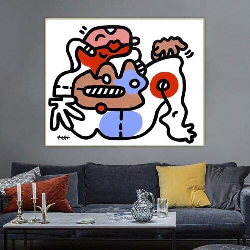 Charnelles montagnes, by Jean Pierre Petit Abstract cartoon Canvas Oil Painting Aesthetic Picture Wall Decor Home Decoration