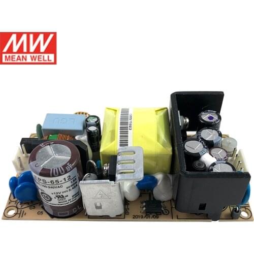 MEAN WELL EPS-65-12 65W 12V Industrial Open Frame Switching Power Supply 110V/220VAC to 12V DC 5.42A green PCB power unit PSU