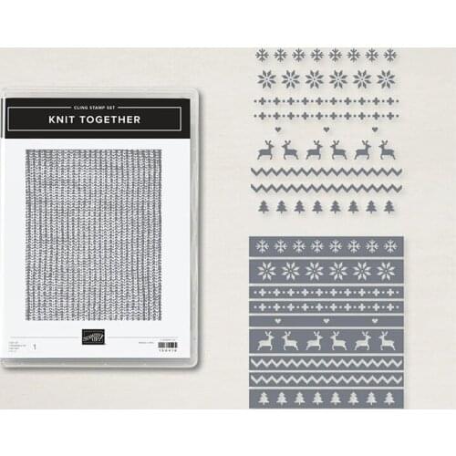 Knit Together Metal Cutting Dies Silicone Stamps Scrapbooking New Make Photo Album Card DIY Paper Embossing Craft Supplies 2021