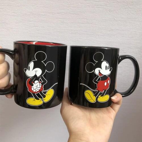 Disney Mickey Mouse Cartoon Black Mickey Cute Ceramic Mug Mug Coffee Cup