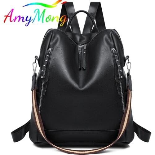 Fashion PU Leather Luxury Brand Backpacks Purses for Women 2021 Summer Female School Bag Ladies New Shoulder Crossbody Rucksack