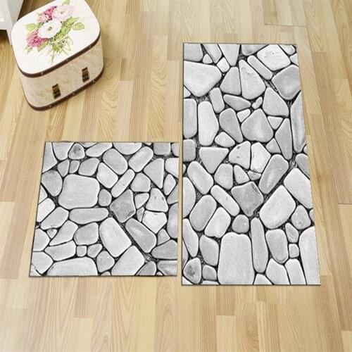 Soft Bath Mat, Stone Pattern Matte, Washable,Silky Textured Absorbent Mat anti-Slip Floor Luxury Matt, Made In Turkey