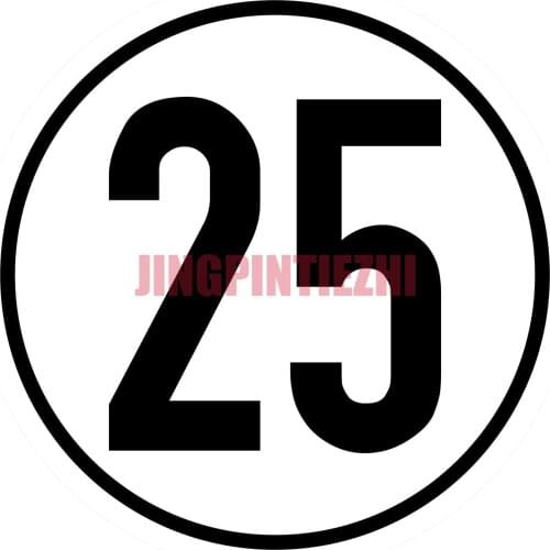 Car Stickers Vinyl Motorcycle Decal Car Window Body Decorative Speed Sign 25 Km/h