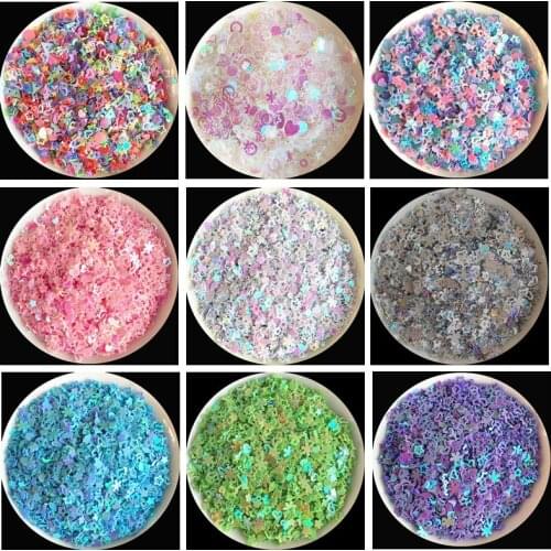 10g mixed style mixed color DIY sequins stars hearts moon dots plum blossom 3D nail sequins Lentejuelas garment sewing accessori
