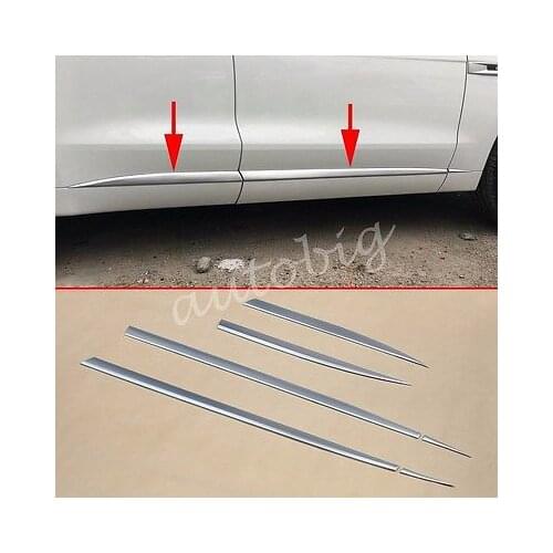 Pearl Chrome Door Body Strips Cover For Jaguar F-Pace X761 Accessories Molding