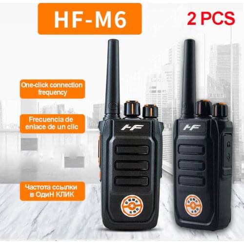 2 PCS HF M6 Handheld Walkie Talkie Portable radio station Comunicador Transmitter Transceiver Connect any type of walkie-talkie