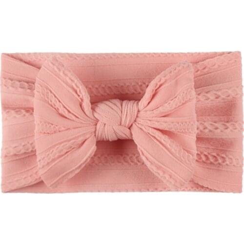 One Size Newborn Bow Headwrap Baby Girl Headband Nylon Bow Knot Baby Hair Band Infant Hair Elastic Turban Kids Hair Accessories