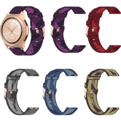 Braided Nylon Wristband Strap For Huawei GT 2 42mm Honor Magic Watch 2 42mm For Samsung Galaxy Watch 42mm Smart Watch Band