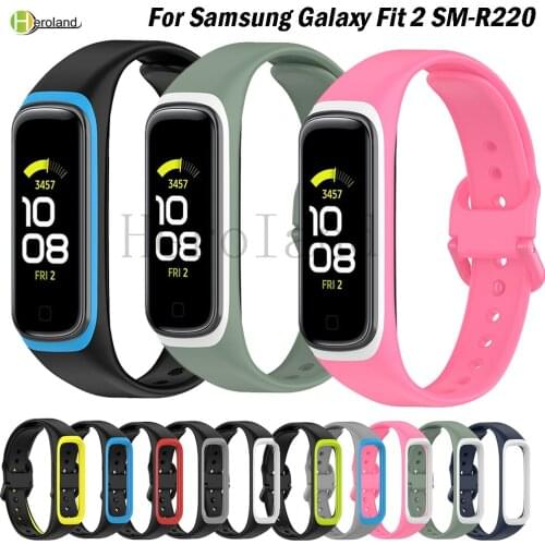 For Samsung Galaxy Fit 2 SM-R220 Bracelet WatchStrap Silicone Wristband Galaxy Fit2 Fitness Track Replacement Accessories Band