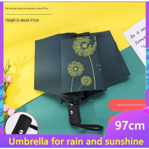 Sun Umbrella Rain and Rain Dual-Purpose Folding Automatic Rain Umbrella Female Cute Large Double Manual Sunshade UV Protection