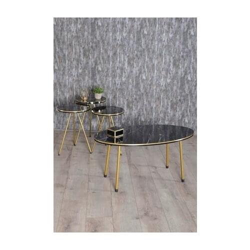 Modern Zigon coffee table And coffee table in the Middle Ellipse Set Double Gold Bendir Metal coffee tables table basse furniture living room table