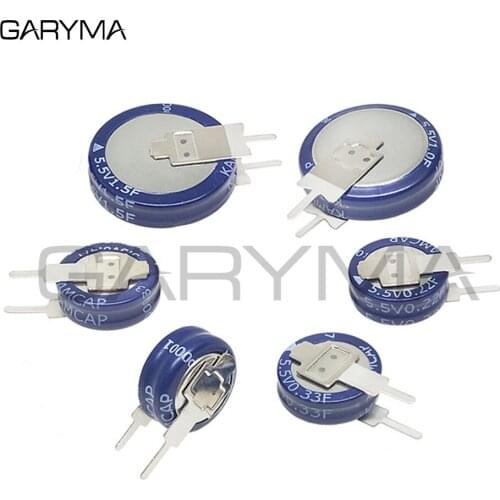 10pcs Super Farah Capacitor 5.5V 0.1F 0.22F 0.33F 0.47F 1F 1.5F SE-5R5-D474VYV V-Type