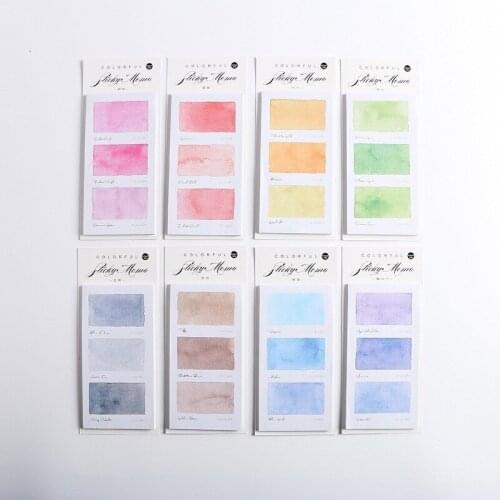 1PCS New Cute Colour Memo Pad Paper Post Notes Sticky Notes Notepad Stationery Papeleria Office School Supplies