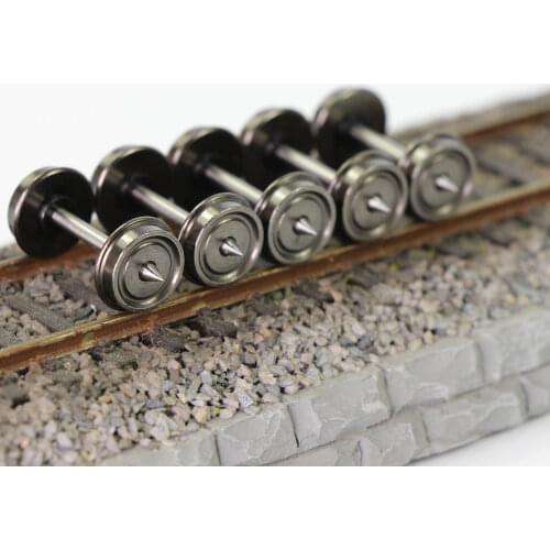 12pcs/24pcs 33'' DC Metal Wheels for Model Train 1:87 HO Scale DC Wheel set C8725