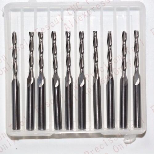 3.175mm*2.5mm*12mm,10pcs,Free shipping 2 Flutes End Mill,CNC milling Cutter,Solid carbide woodworking tool,PVC,MDF,Acrylic,wood