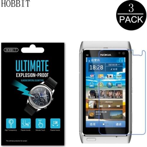 3PCS 0.15mm Nano Anti-shock PET Guard Film For Nokia N8 N8-00 Phone Screen Protector HD Clear Anti-Scratch Water-proof Film