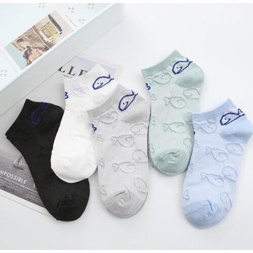 5 Pairs/lot Brand New Happy 100% Cotton Elegant European British Men Short Socks Summer Vogue Casual Soft Ankle Sox for Male