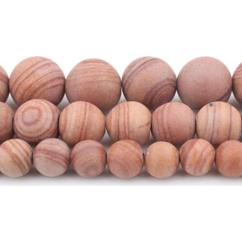 6/8/10mm Nature Matte Brown Stripe Jaspers Beads Round Loose Spacer Bead For Jewelry Making Diy Accessories 15 Inch