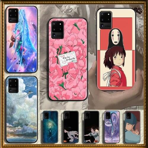 Anime Spirited Away Phone case For Samsung Galaxy Note 4 8 9 10 20 S8 S9 S10 S10E S20 Plus UITRA Ultra black soft Etui pretty
