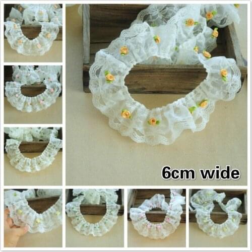 White Double layer Mesh Gauze Appliqu Tulle Lace DIY Collar Cuff Puff Skirt Hem Banding Children s Toy Clothing Sewing Material