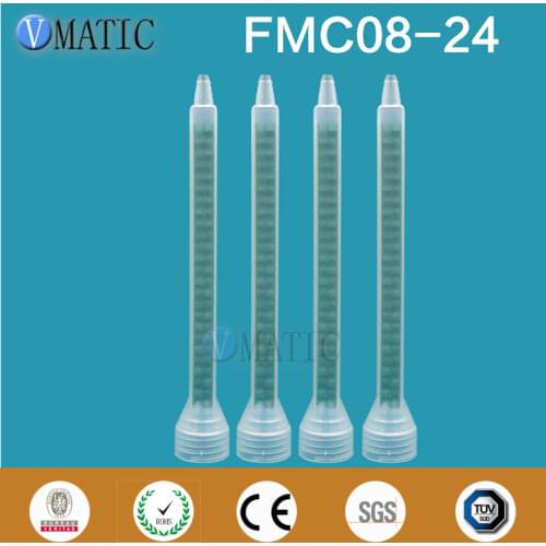 Free Shipping 5Pcs Resin Static Mixer FMC08-24 Mixing Nozzles Screw Mouth Silicone Mixing Tube Nozzle