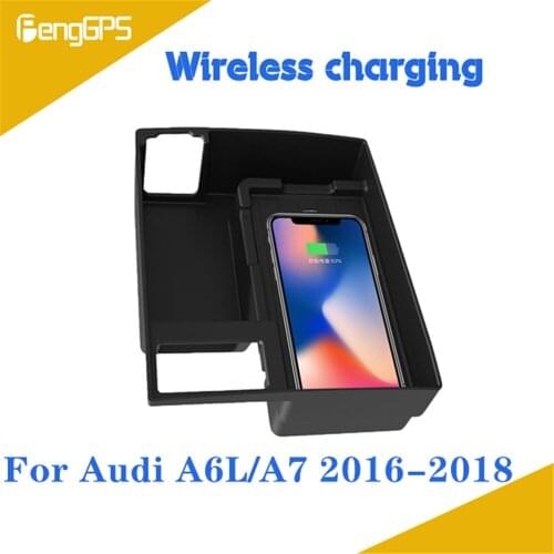 Quick Wireless Charger For Audi A6L A7 2016 2017 2018 Passat QI Fast Mobile Phone 10W Hidden Car Dashboard Holder Charging Pad