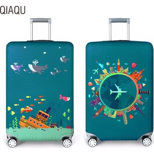 Thicker Travel Suitcase Protective Cover Luggage Case Elastic Luggage Dust Cover Apply to 18''-32'' Suitcase Travel Accessories