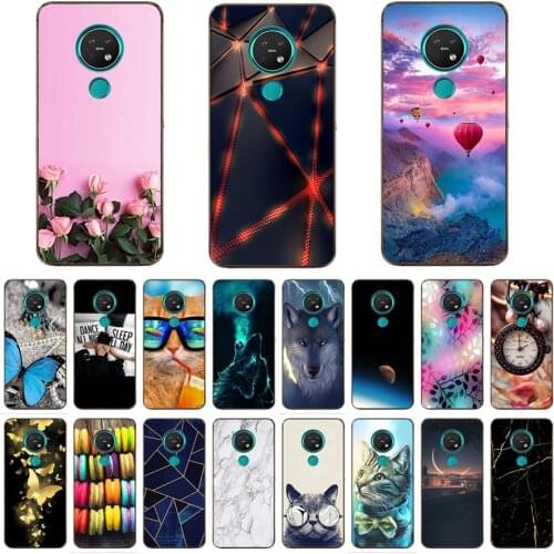 For Nokia 7.2 TA-1181 TA-1196 Case 6.3'' Fashion silicone Cute Back Cases for Nokia 6.2 TA-1198 TA-1200 Protective Shells Coque