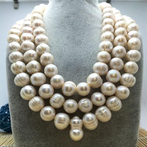 108 when the beads 12-13mm natural pearl sweater chain long necklace Baroque genuine heterosexual