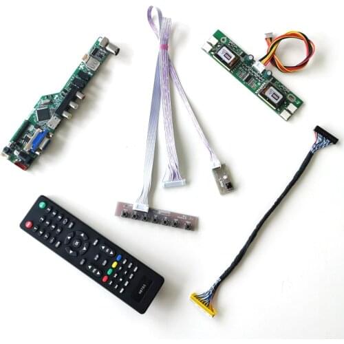 For M190E5-L01/L0A LVDS 4CCFL 30Pin VGA USB AV RF keyboard+Remote+Inverter T.V56 drive card board LCD panel monitor DIY kit