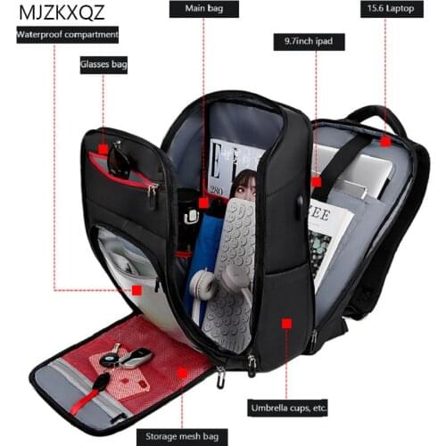 Mjzkxqz Extra Large Travel Laptop Backpack Man Durable Computer College School Bookbag With USB Charging Teenagers Schoolbag