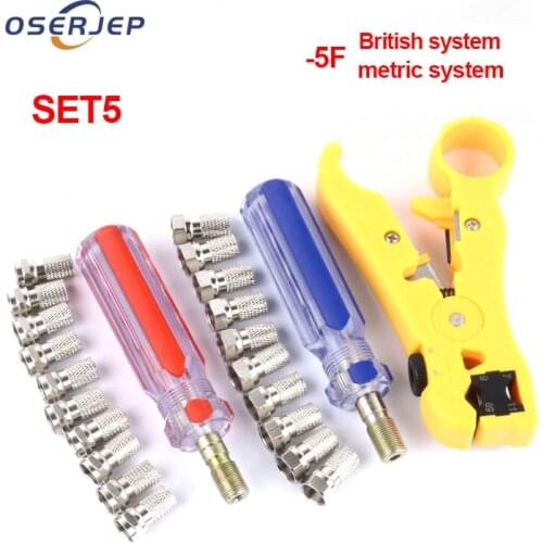 Cable Tv F Metric / Imperial 75-5 Self-Tightening Thread F Head + Booster + Tool Use for 2g 3g 4g 1800 2100 Mhz lte Antenna