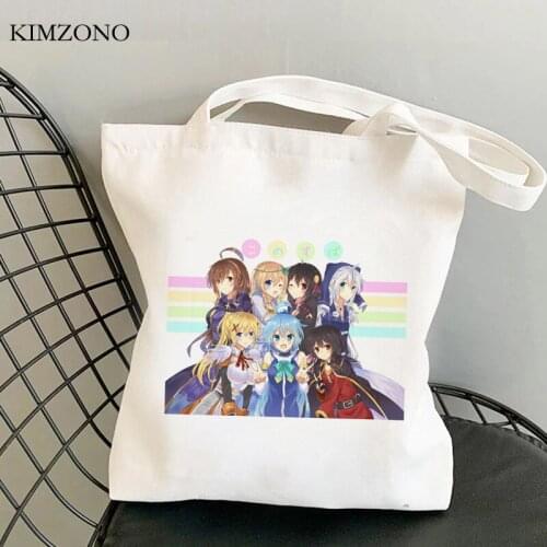 Konosuba Gods Blessing on This Wonderful World shopping bag shopping canvas jute bag shopper bolso bag tote jute sac tissu
