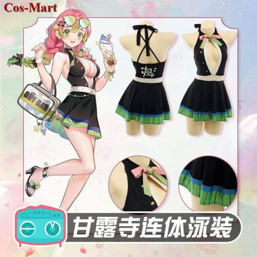 Anime Demon Slayer:Kimetsu No Yaiba Kanroji Mitsuri Cosplay Costume Sweet Sexy Swimsuit Activity Party Role Play Clothing S-XL