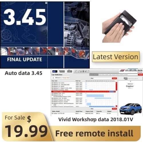 2021 Hot Selling for Autodata 3.45 Full AND vivid 2018.01V AUTO DATA Repair Software logiciel Remote Install obd Diagnostic Data
