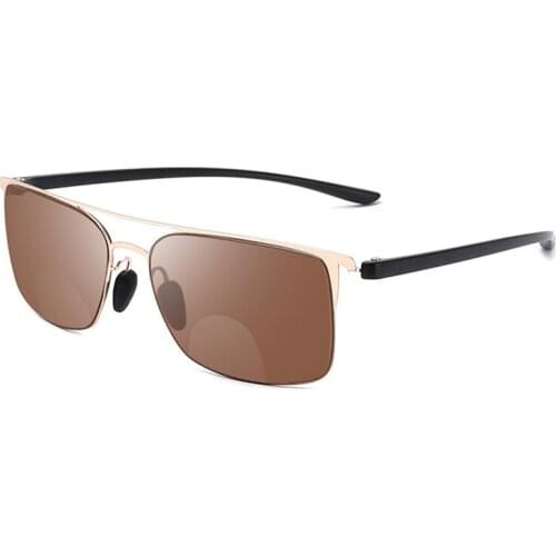 Metal Bifocals Sun Readig Glasses Look Near Far Progressive Presbyopia Glasses Magnifier Drivig Fishing Hyperopia Sunglasses