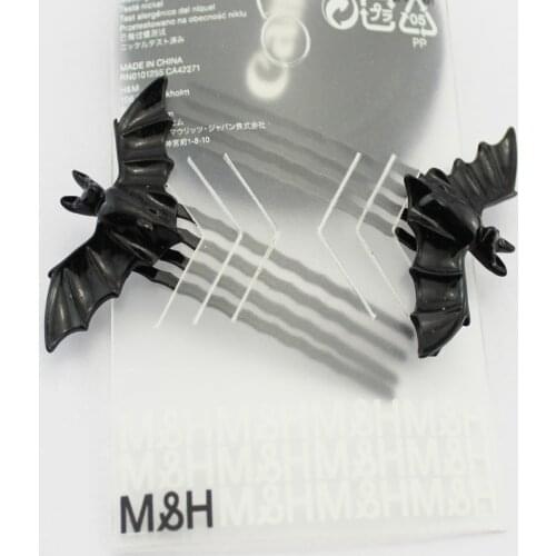 Fashion Headwear Wholesale Night Elves Black Bat Hair Clip Headdress Accessories Pair For Women