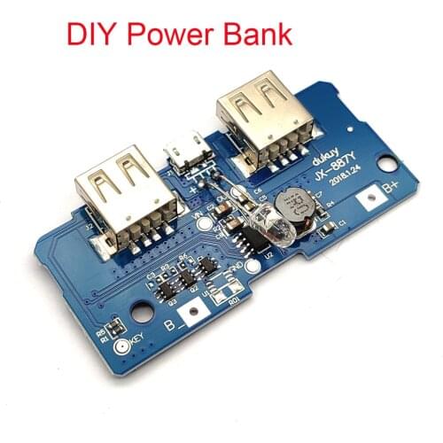 5V 2A Power Bank Charger Module Charging Circuit Board Step Up Boost Power Supply Module 2A Dual USB Output 1A Input